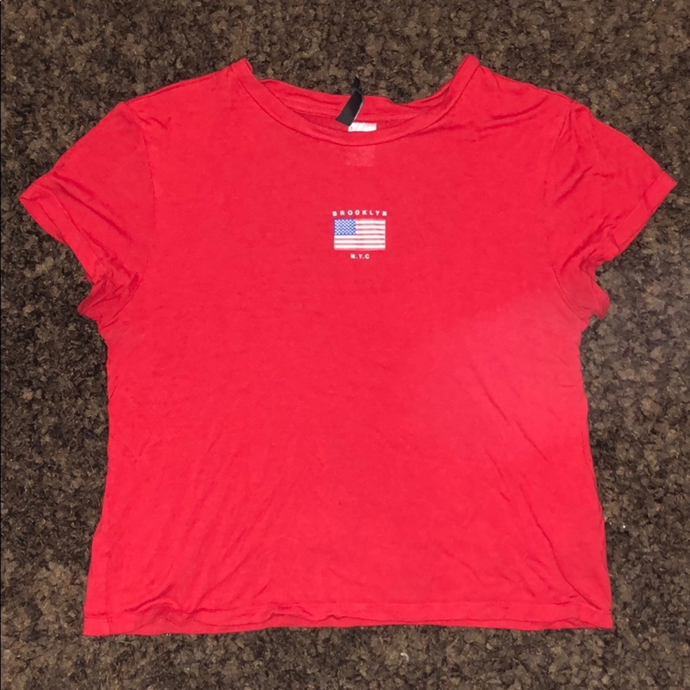 red Brooklyn USA shirt